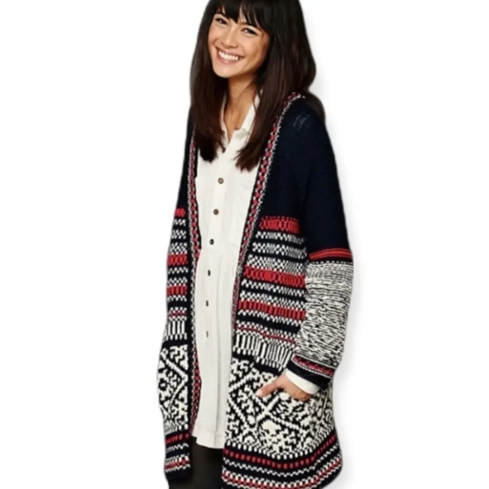 FREE PEOPLE‎ Nordic Cardigan Duster M - Picture 2 of 11
